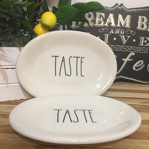 Rae Dunn Set Of Two “Taste” Dishes